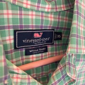XS Vineyard Vines plaid shirt
